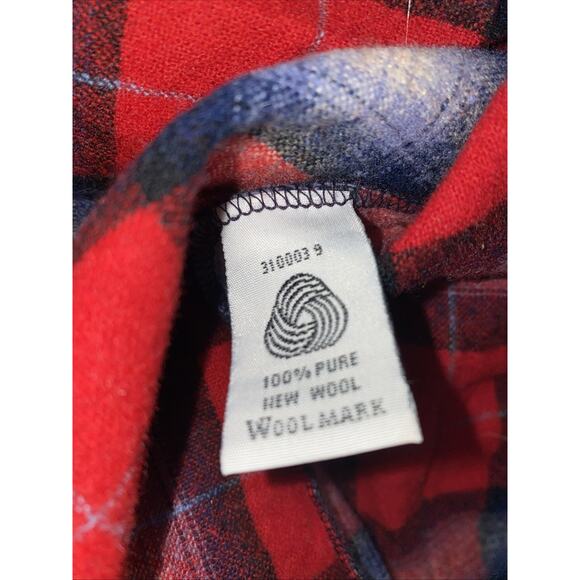 Pendleton Womens M Red Plaid 49er Jacket 100% Virgin Wool Limited Edition #5744 - Picture 8 of 9